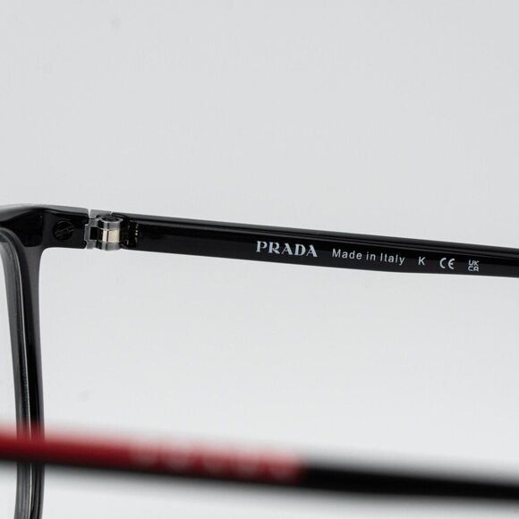 Prada Linea Rossa Women Eyeglasses Black Square Men PS01OV 1AB1O1 BRAND NEW main image 9
